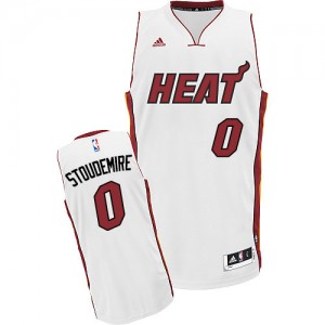 Miami Heat #0 Adidas Home Blanc Swingman Maillot d'équipe de NBA magasin d'usine - Amar'e Stoudemire pour Enfants