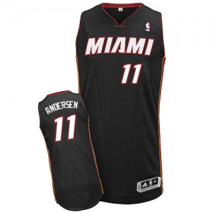 Maillot Authentic Miami Heat NBA Road Noir - #11 Chris Andersen - Homme