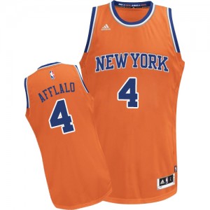 New York Knicks #4 Adidas Alternate Orange Swingman Maillot d'équipe de NBA Peu co?teux - Arron Afflalo pour Enfants