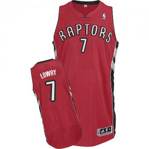 Maillot Adidas Rouge Road Authentic Toronto Raptors - Kyle Lowry #7 - Homme