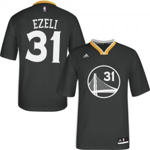 Golden State Warriors Festus Ezeli #31 Alternate Authentic Maillot d'équipe de NBA - Noir pour Homme