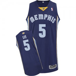Maillot NBA Authentic Courtney Lee #5 Memphis Grizzlies Road Bleu marin - Homme