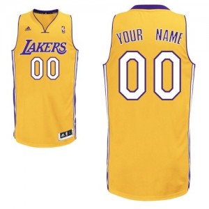Maillot Los Angeles Lakers NBA Home Or - Personnalisé Swingman - Homme