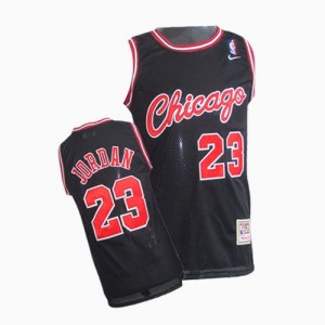 Maillot Nike Noir Throwback Authentic Chicago Bulls - Michael Jordan #23 - Homme