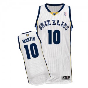 Maillot NBA Blanc Jarell Martin #10 Memphis Grizzlies Home Authentic Homme Adidas