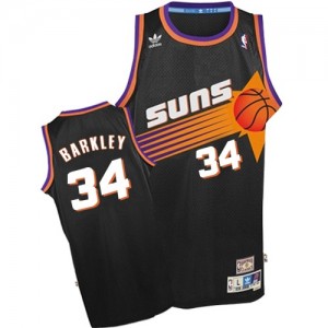 Phoenix Suns Charles Barkley #34 Throwback Swingman Maillot d'équipe de NBA - Noir pour Homme
