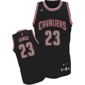 Maillot NBA Noir LeBron James #23 Cleveland Cavaliers Rhythm Fashion Authentic Homme Adidas