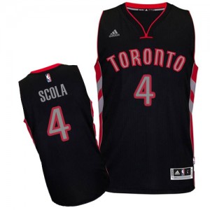 Maillot NBA Toronto Raptors #4 Luis Scola Noir Adidas Swingman Alternate - Homme