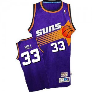Phoenix Suns Grant Hill #33 Throwback Authentic Maillot d'équipe de NBA - Violet pour Homme